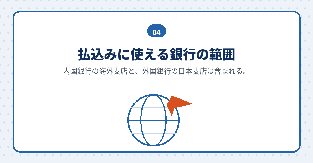 払込取扱機関の範囲