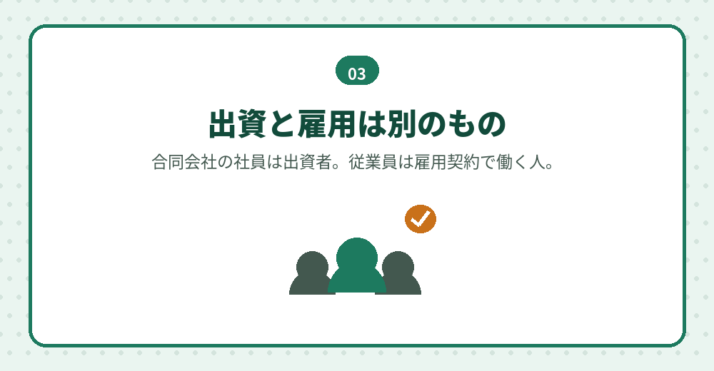 合同会社の出資者と従業員
