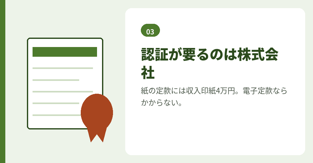 定款の認証と電子定款