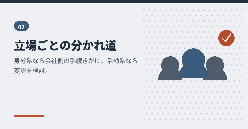 在留資格の系統で、会社設立後の進め方が大きく変わります