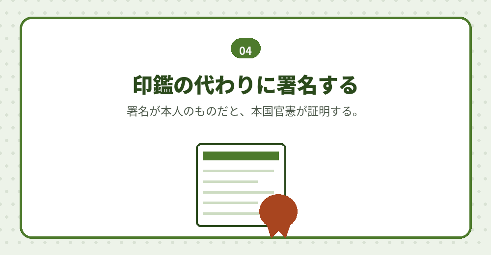 サイン証明書を使う外国人の代表社員