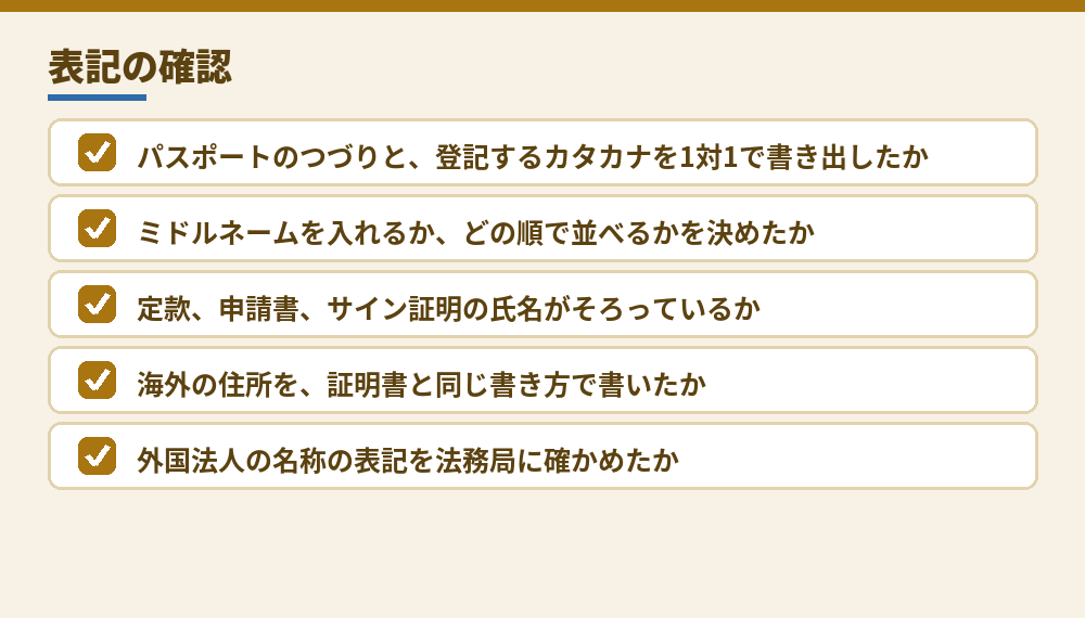 代表社員の表記を決めるときの確認(会社法914条と司法書士事務所の解説をもとに作成)