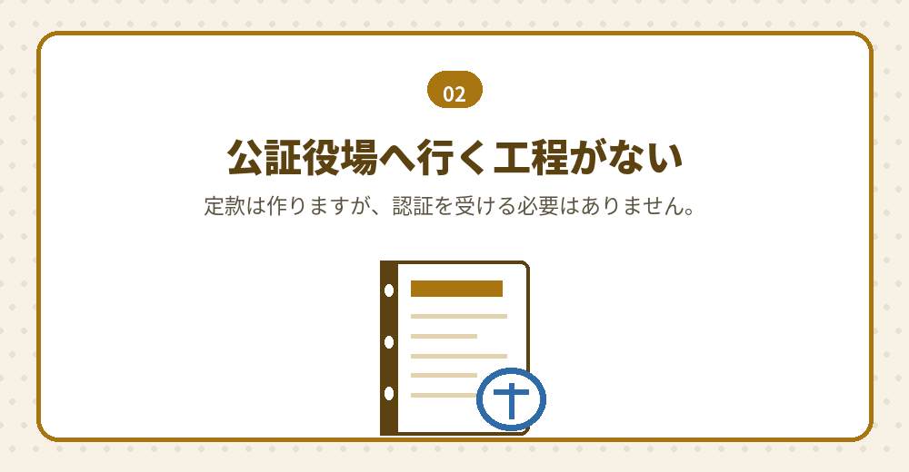 合同会社には定款認証の工程がありません