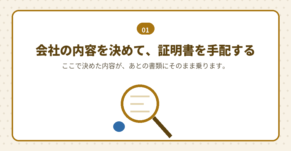 準備の段階でそろえるもの