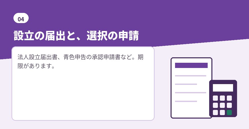 税務署への届出には期限があります