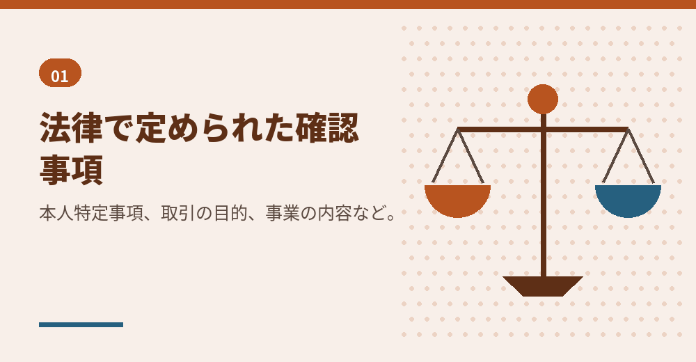 確認事項から、用意する資料を逆算します