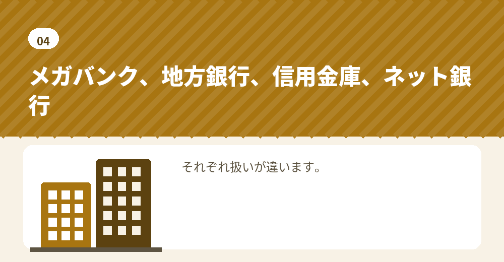 金融機関によって審査の考え方が違います