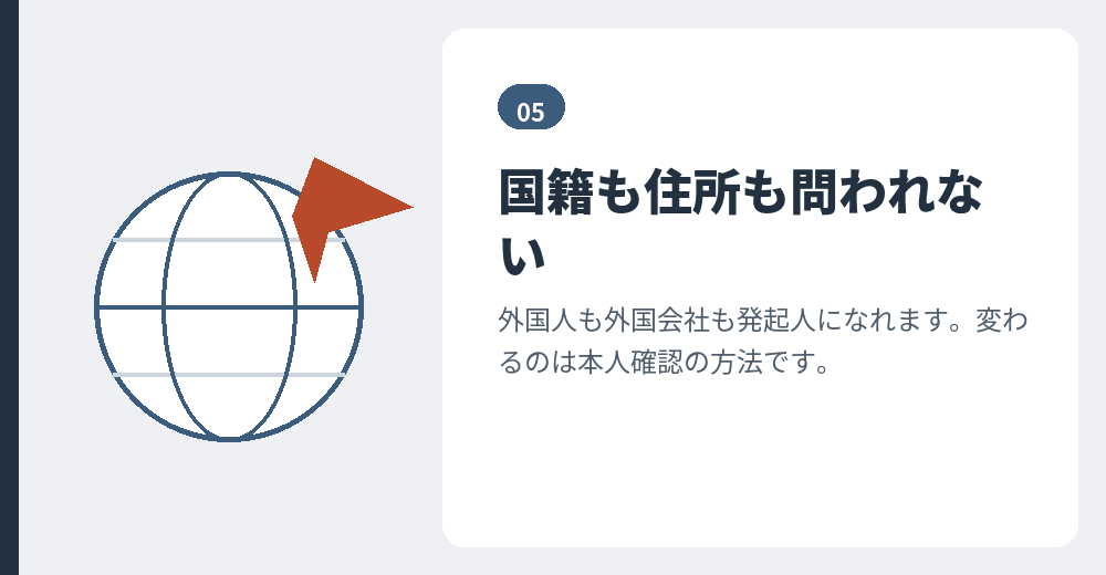 外国人・海外在住者・法人が会社設立の発起人になるとき