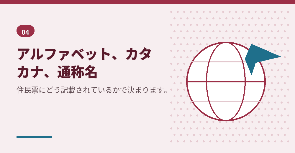 外国人の氏名表記と印鑑の関係