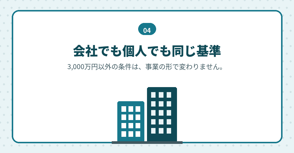 個人事業主として経営・管理を取るときに、会社設立の場合と同じく求められる条件