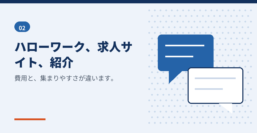募集の方法にはいくつかあります
