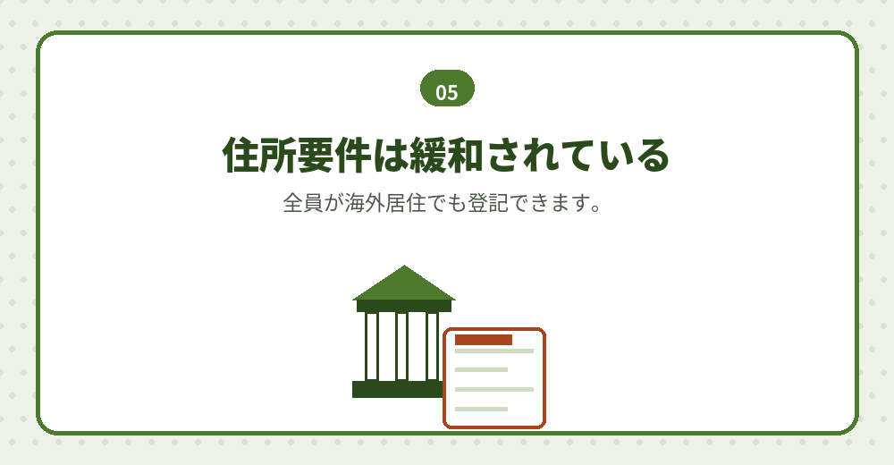 海外居住者の登記申請