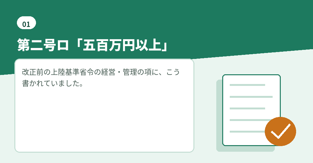 経営管理ビザ500万円の根拠になっていた条文の位置