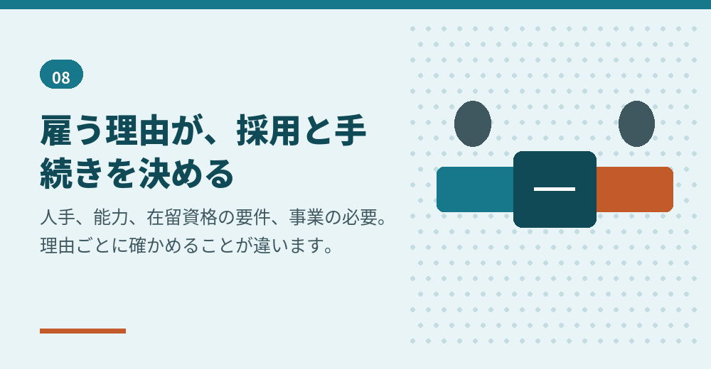 外国人を雇う理由と、会社設立後の雇用の計画