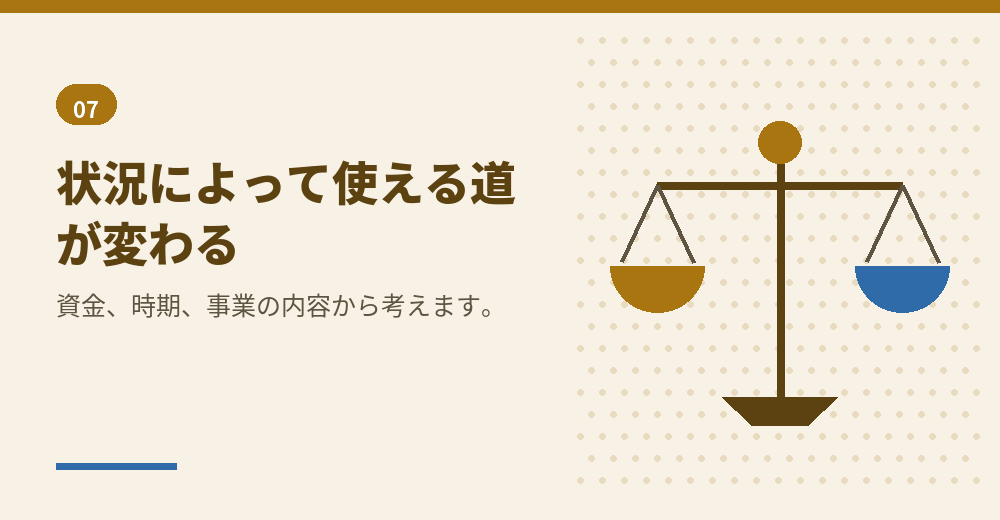 道を選ぶときの考え方