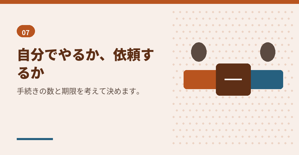手続きの担当を決める