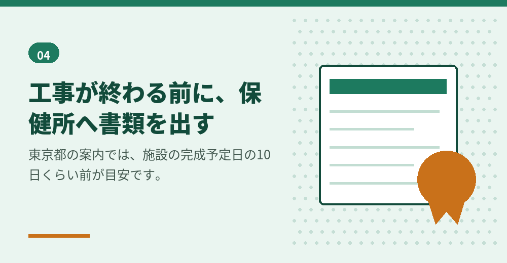 飲食店を開く外国人が、会社設立とあわせて段取りに入れる営業許可の手続き
