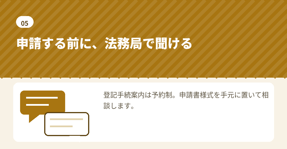 本人申請で会社設立を進める外国人が使える、法務局の登記手続案内