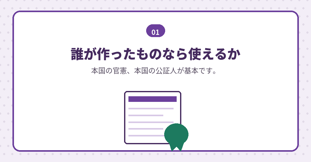 まず、どこで取ったものが認められるかを確認します