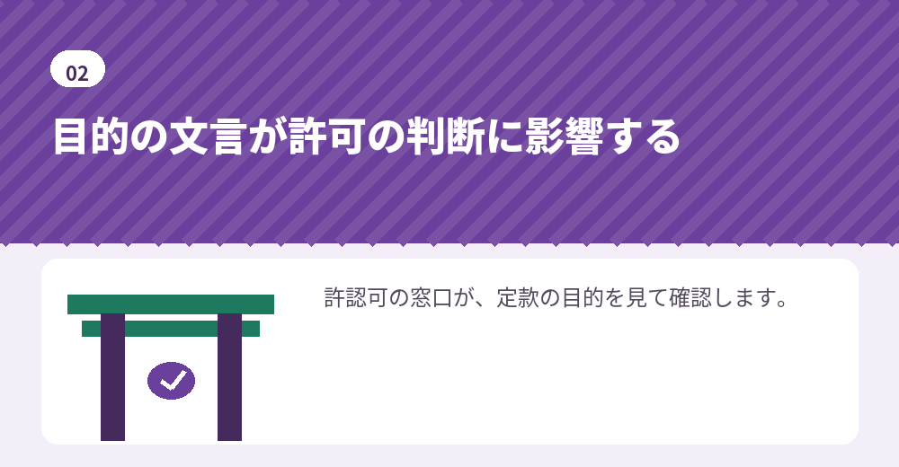 許認可が要る事業では、文言の確認が必須です