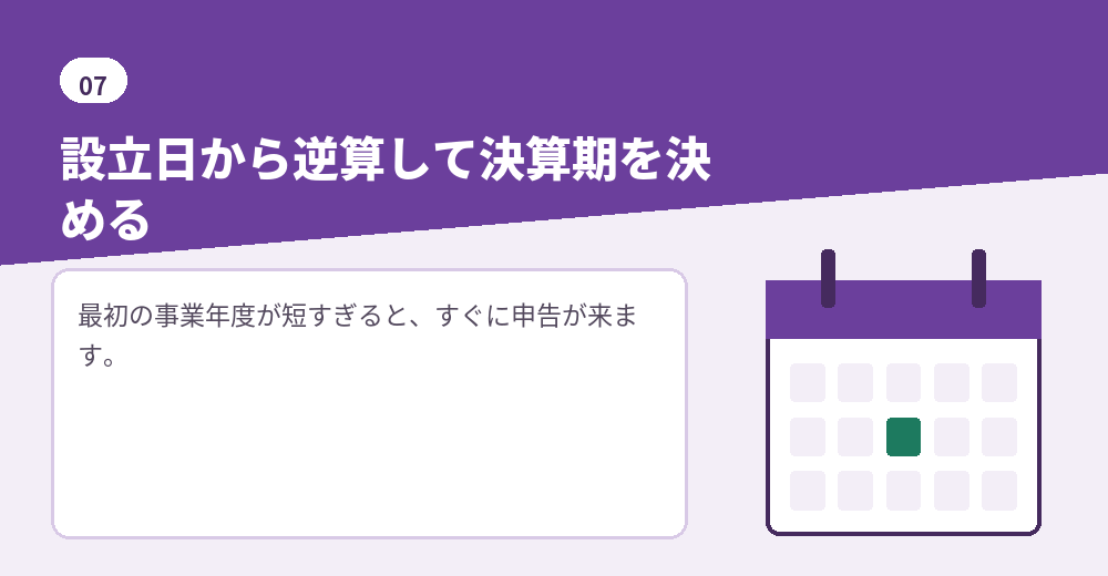 事業年度は設立日とセットで考えます