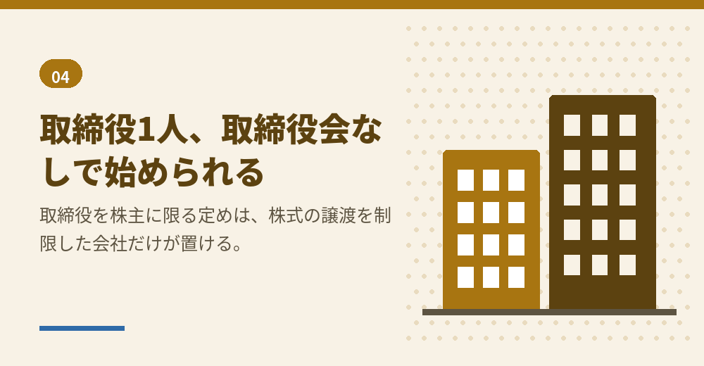 取締役の人数と株主要件