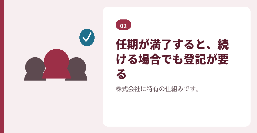 役員の任期満了は、忘れやすい登記の原因になります